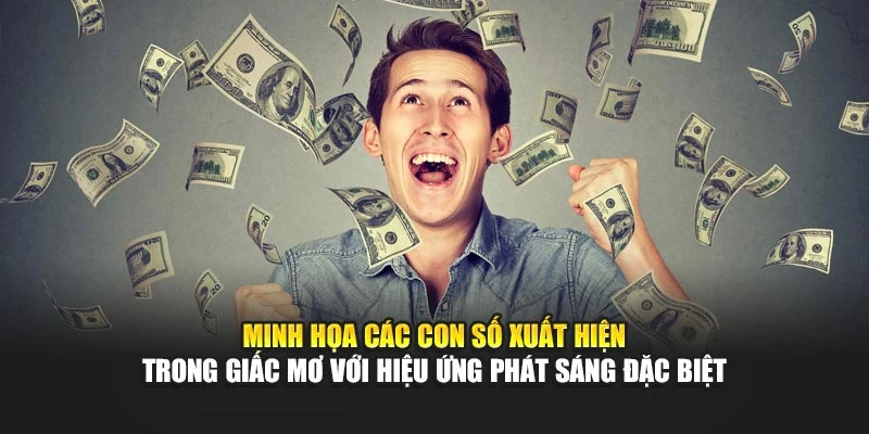 Minh họa các con số xuất hiện trong giấc mơ với hiệu ứng phát sáng đặc biệt